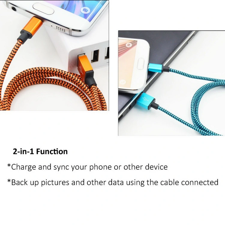 1m 2m 3m Box Packing 2.4A Fast Charger USB Charging Data Cable